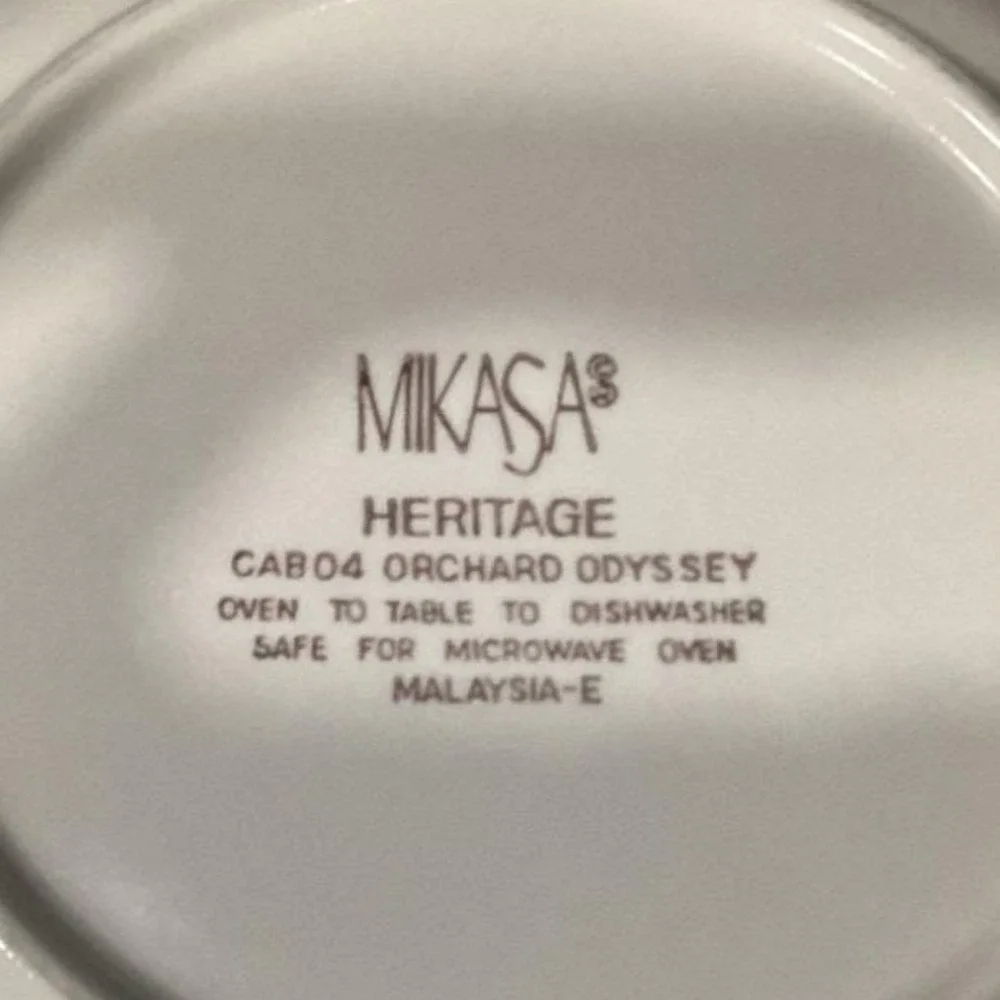 Mikasa Heritage Orchard Odyssey Cereal Bowls, Set of 2, Vtg Stoneware Dinnerware